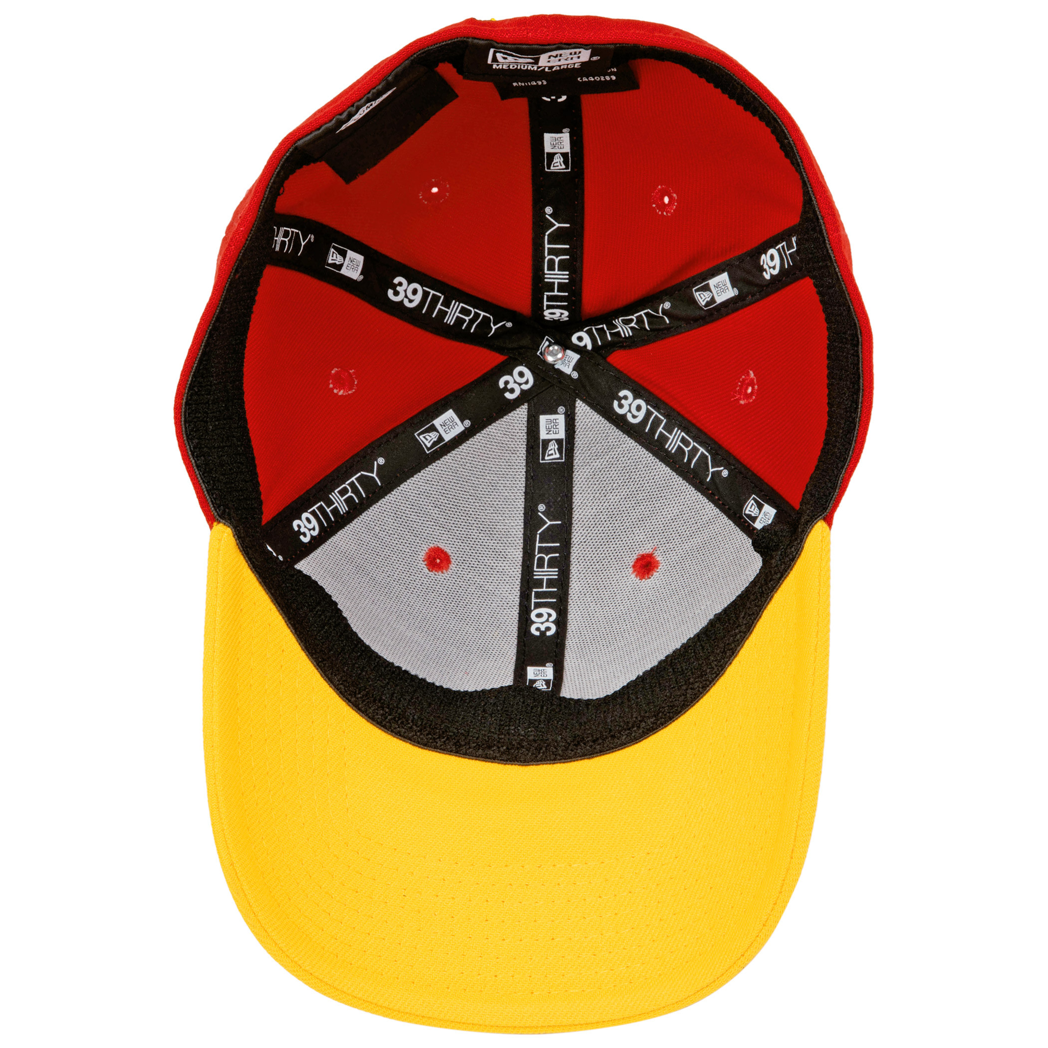 The Flash Symbol Scarlet and Gold New Era 39Thirty Fitted Hat